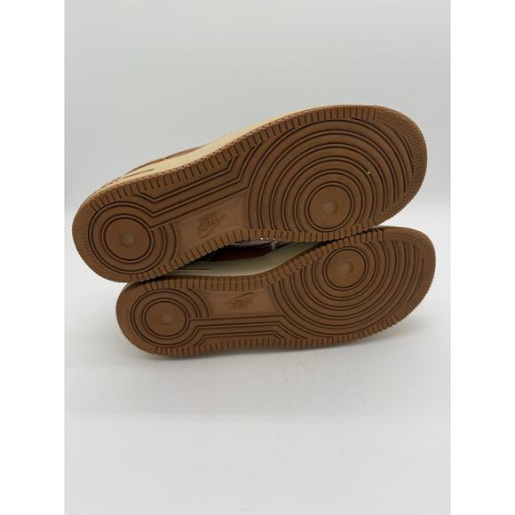 Nike Air Force 1 Low '05 Brown Tan Leather Mens 11.5 309096-222 Wheat Casual - Picture 6 of 6